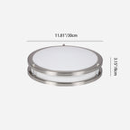 Contemporary Nordic Round Stainless Steel Acrylic Lampshade LED Flush Mount Ceiling Light For Living Room