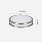 Contemporary Nordic Round Stainless Steel Acrylic Lampshade LED Flush Mount Ceiling Light For Living Room