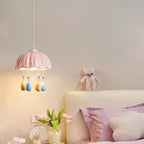 Contemporary Creative Dome Jellyfish Shaped Macarons Ceramics Hardware 1 - Light Pendant Light For Bedroom