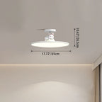 Modern Minimalist Animal Acrylic Iron LED Semi-flush Mount Ceiling Light for Living Room & Bedroom