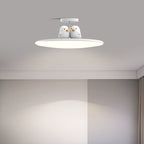 Modern Minimalist Animal Acrylic Iron LED Semi-flush Mount Ceiling Light for Living Room & Bedroom