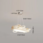 Lumendat Contemporary Creative Aircraft-Inspired Wrought Iron PE Solid Wood Kids LED Pendant Light For Bedroom Lumendat