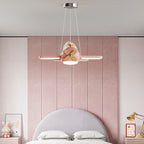 Lumendat Contemporary Creative Aircraft-Inspired Wrought Iron PE Solid Wood Kids LED Pendant Light For Bedroom Lumendat