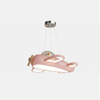 Lumendat Contemporary Creative Aircraft-Inspired Wrought Iron PE Solid Wood Kids LED Pendant Light For Bedroom Lumendat