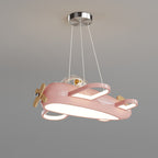 Lumendat Contemporary Creative Aircraft-Inspired Wrought Iron PE Solid Wood Kids LED Pendant Light For Bedroom Lumendat