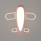 Lumendat Contemporary Creative Aircraft-Inspired Wrought Iron PE Solid Wood Kids LED Pendant Light For Bedroom Lumendat