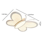 Contemporary Nordic Butterfly Childlike Acrylic Iron LED Flush Mount Ceiling Light For Bedroom
