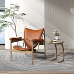 Solid North American Ash Wood C-Shaped Sofa Side Table - Modern Minimalist Coffee & Snack Table Lumendat