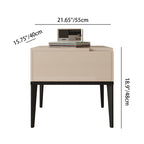 Modern Minimalist E1 MDF Nightstand 1-Drawer With Iron Legs For Bedroom Lumendat