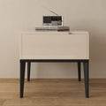 Modern Minimalist E1 MDF Nightstand 1-Drawer With Iron Legs For Bedroom Lumendat