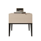 Modern Minimalist E1 MDF Nightstand 1-Drawer With Iron Legs For Bedroom Lumendat