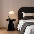 Modern Minimalist Round Side Table With Raised Edge - Plywood & E1 MDF For Living Room & Bedroom Lumendat