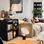 Modern Minimalist Flip-Up Door Storage Cabinet - Multi-Layer Solid Wood, Floor-Standing Organizer For Living Room Lumendat