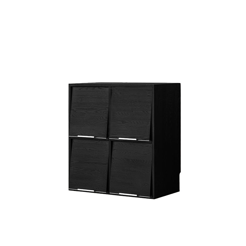 Modern Minimalist Flip-Up Door Storage Cabinet - Multi-Layer Solid Wood, Floor-Standing Organizer For Living Room Lumendat