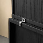 Modern Minimalist Flip-Up Door Storage Cabinet - Multi-Layer Solid Wood, Floor-Standing Organizer For Living Room Lumendat