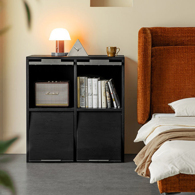 Modern Minimalist Flip-Up Door Storage Cabinet - Multi-Layer Solid Wood, Floor-Standing Organizer For Living Room Lumendat