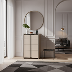 Modern Minimalist Storage Cabinet With Drawers - E1 Eco-friendly MDF Sideboard For Living Room & Bedroom Lumendat