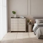 Modern Minimalist Storage Cabinet With Drawers - E1 Eco-friendly MDF Sideboard For Living Room & Bedroom Lumendat