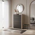 Modern Minimalist Rectangular Storage Cabinet With 6 Drawers - E1 MDF Chest Organizer For Living Room Lumendat
