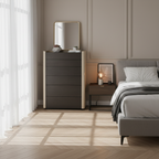 Modern Minimalist Rectangular Storage Cabinet With 6 Drawers - E1 MDF Chest Organizer For Living Room Lumendat