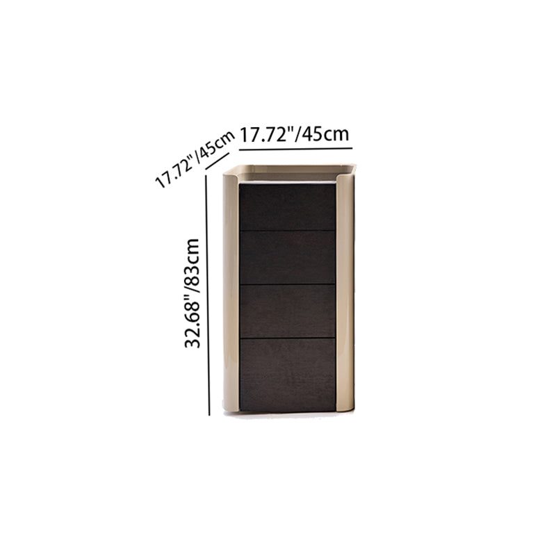 Modern Minimalist E1 MDF Rectangular Storage Cabinet With 4 Drawers - Durable Closed Storage For Bedroom & Living Room Lumendat