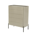 Modern Minimalist E1 MDF Storage Cabinet With Carbon Steel High Legs 5/6-Drawer For Bedroom & Living Room Organization Lumendat