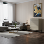 Modern Minimalist E1 MDF Storage Cabinet With Carbon Steel High Legs 5/6-Drawer For Bedroom & Living Room Organization Lumendat