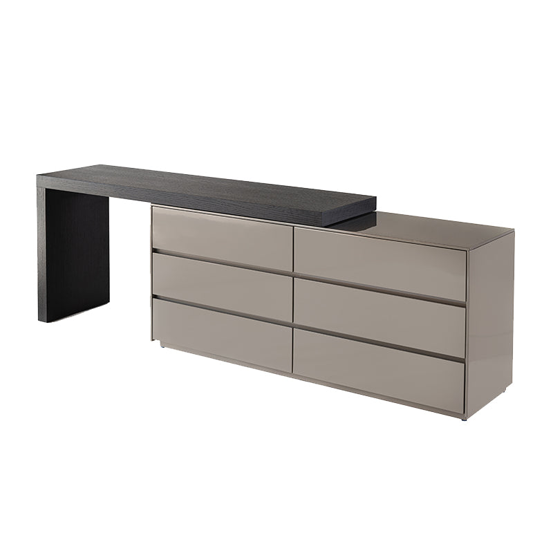 Modern Minimalist E1 MDF Makeup Vanity With 3/6-Drawer Storage Cabinet For Bedroom Lumendat