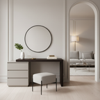Modern Minimalist E1 MDF Makeup Vanity With 3/6-Drawer Storage Cabinet For Bedroom Lumendat