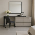Modern Minimalist E1 MDF Makeup Vanity With 3/6-Drawer Storage Cabinet For Bedroom Lumendat