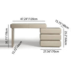 Modern Minimalist Khaki Makeup Vanity With 5/8-Drawer Chest - Solid Wood Plywood Dresser & Makeup Desk For Bedroom Lumendat