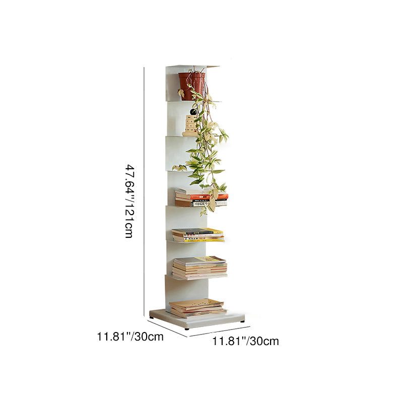 Modern Minimalist Iron Rectangular Floor Standing Bookshelf 6/7-Tier For Living Room & Home Office & Bedroom Storage DFM-F