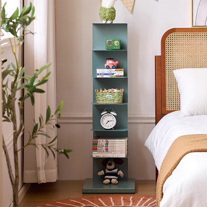 Modern Minimalist Iron Rectangular Floor Standing Bookshelf 6/7-Tier For Living Room & Home Office & Bedroom Storage