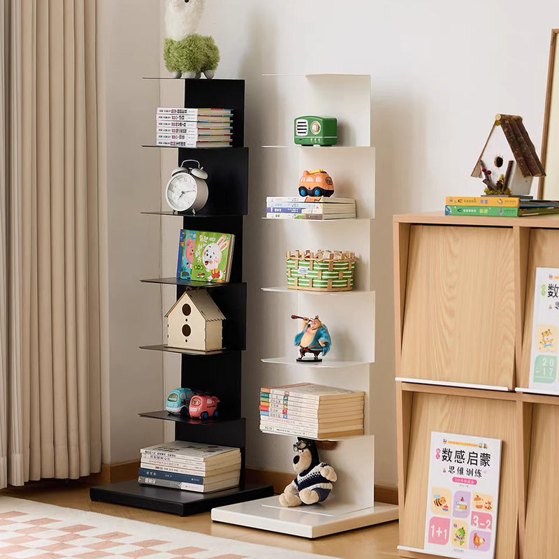 Modern Minimalist Iron Rectangular Floor Standing Bookshelf 6/7-Tier For Living Room & Home Office & Bedroom Storage DFM-F