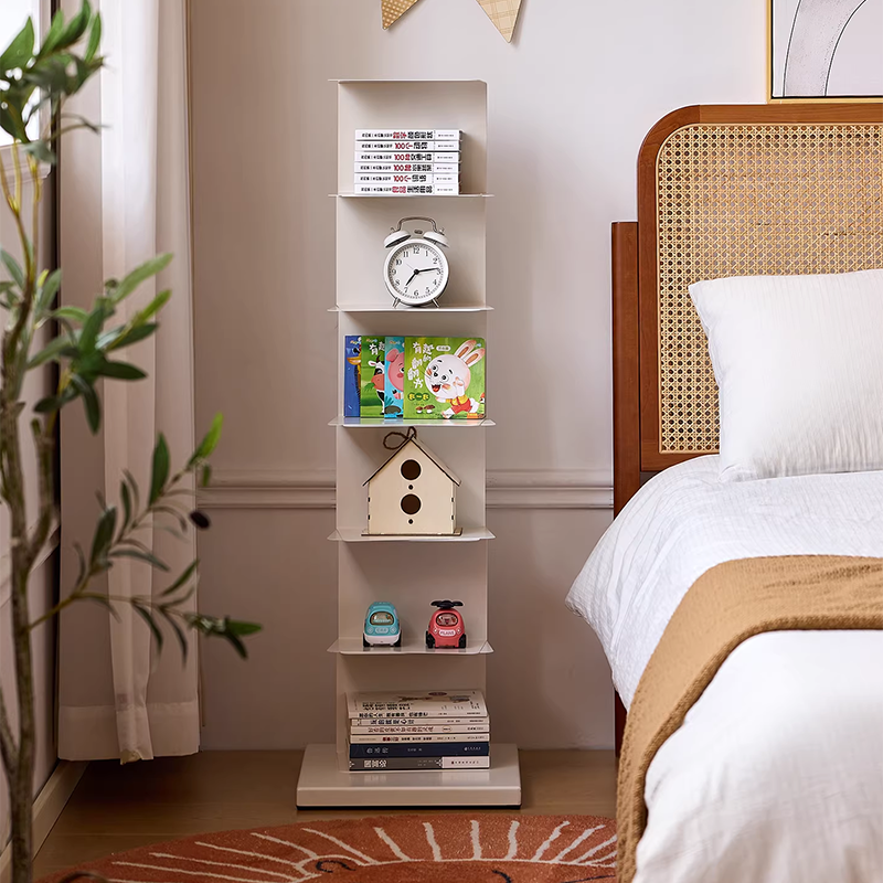 Modern Minimalist Iron Rectangular Floor Standing Bookshelf 6/7-Tier For Living Room & Home Office & Bedroom Storage