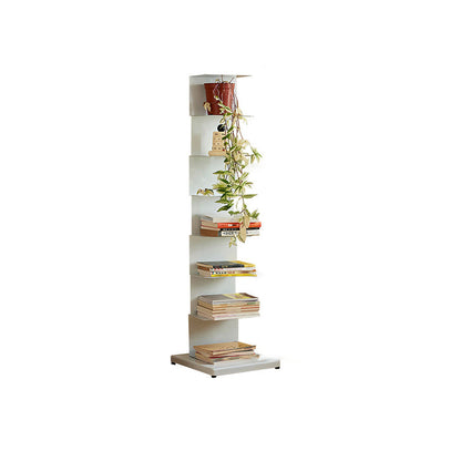 Modern Minimalist Iron Rectangular Floor Standing Bookshelf 6/7-Tier For Living Room & Home Office & Bedroom Storage