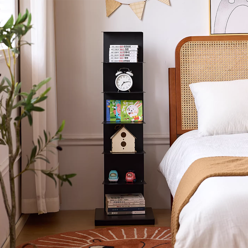 Modern Minimalist Iron Rectangular Floor Standing Bookshelf 6/7-Tier For Living Room & Home Office & Bedroom Storage
