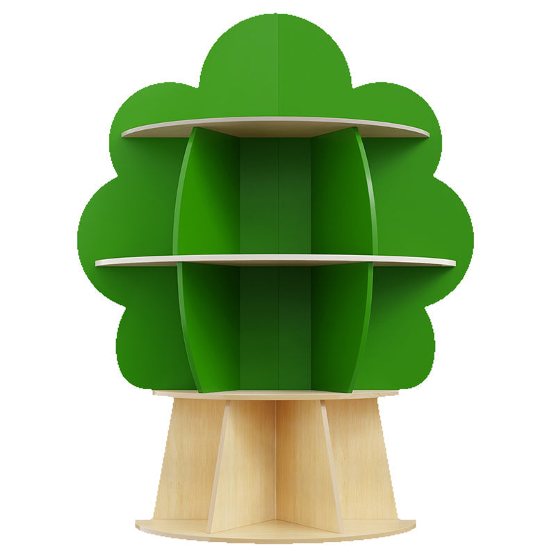 Lumendat Contemporary Creative Solid Wood Plywood Tree-Shaped Kids Storage Shelf 4-Tier 10-Cubby For Bedroom & Living Room Lumendat