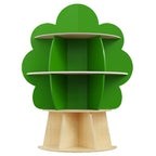 Lumendat Contemporary Creative Solid Wood Plywood Tree-Shaped Kids Storage Shelf 4-Tier 10-Cubby For Bedroom & Living Room Lumendat