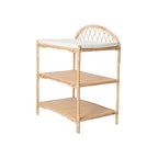 Lumendat Contemporary Nordic Rectangular Genuine Rattan Weaving Kids Display Rack 3-Tier For Living Room Lumendat