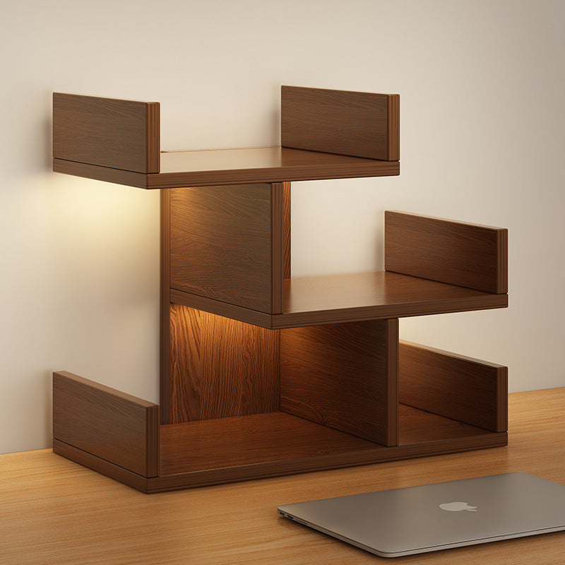 Modern Minimalist Rectangular MDF Bookshelf 3-Tier For Home Office DFM-F