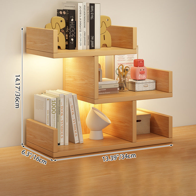 Modern Minimalist Rectangular MDF Bookshelf 3-Tier For Home Office DFM-F