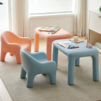 Lumendat Modern Minimalist Rectangular PE Kids Desk & Chair Set For Bedroom & Living Room Lumendat