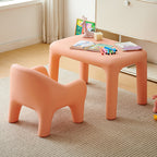 Lumendat Modern Minimalist Rectangular PE Kids Desk & Chair Set For Bedroom & Living Room Lumendat