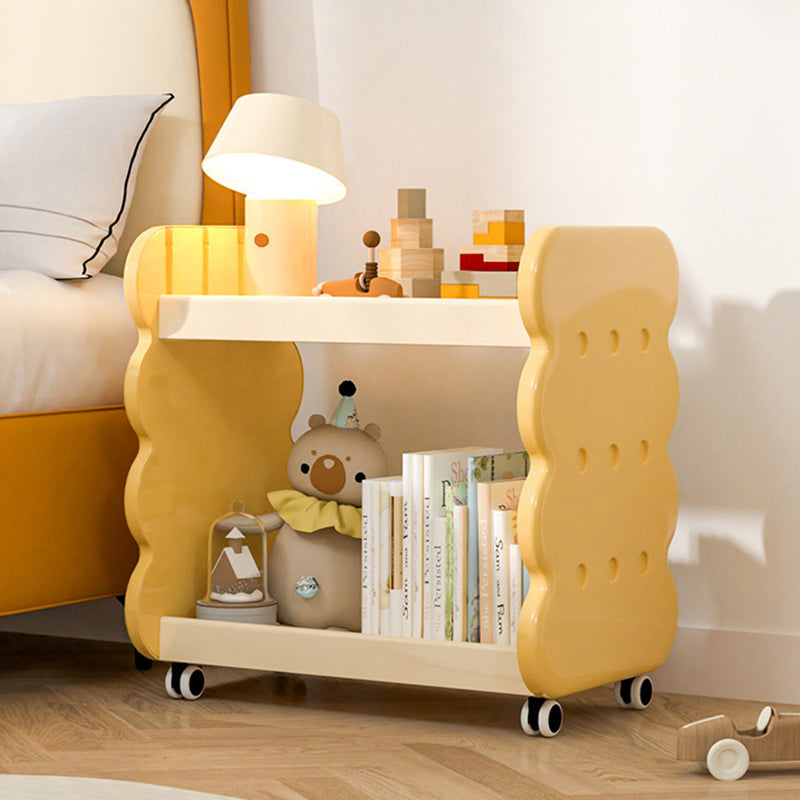Lumendat Contemporary Creative Cheese Design Plastic Movable Kids Adjustable Divider Bookshelf 2-Tier For Bedroom Lumendat