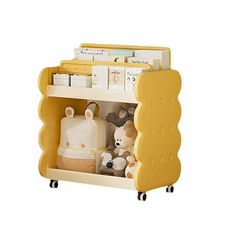 Lumendat Contemporary Creative Cheese Design Plastic Movable Kids Adjustable Divider Bookshelf 2-Tier For Bedroom Lumendat
