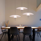 Contemporary Scandinavian Frisbee Aluminum Iron Lampshade LED Pendant Light For Dining Room
