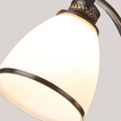 Contemporary Nordic Iron Glass Mushroom 3/5/6/8/10-light Semi-flush Mount Ceiling Light for Living Room