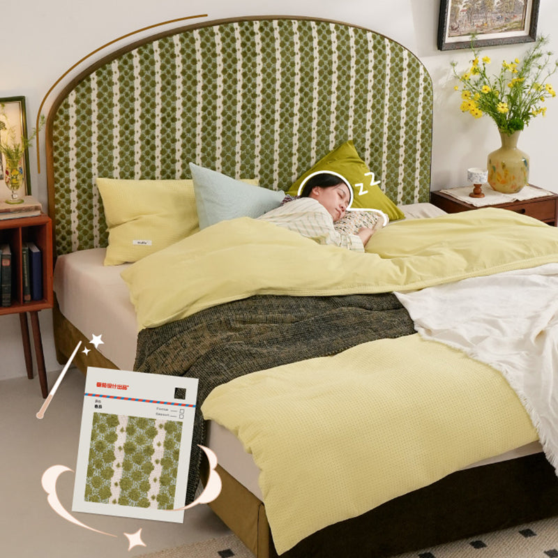 Removable Covers Beech Wood Bed Frame - Retro Customizable & Eco-Friendly Bed Lumendat