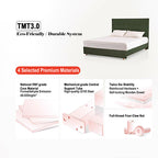 Removable Covers Beech Wood Bed Frame - Retro Customizable & Eco-Friendly Bed Lumendat